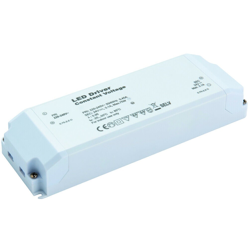 Loops 24V DC 75W Constant LED Driver / Transformer Low Voltage Light Power Converter