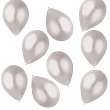 Metallic White Pearl Biodegradable Mini Latex Balloons 13cm / 5 in - Pack of 50