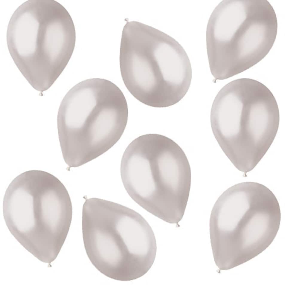 Metallic White Pearl Biodegradable Mini Latex Balloons 13cm / 5 in - Pack of 50