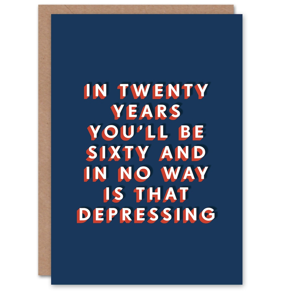 image 1 of In Twenty Years Sixty 40 Year Old For Him Funny 40th Birthday Card