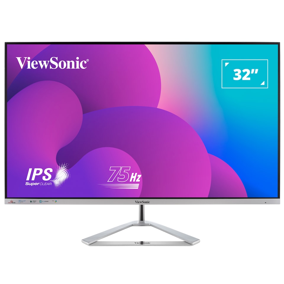 image 1 of Viewsonic VX3276-MHD-3 32" IPS Full HD 75Hz Ultra-Slim Monitor with Speakers