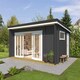 image 3 of Java-Log Cabin, Wooden Garden Room, Timber Summerhouse, Home Office - L648 x W470 x H245.1 cm Brown