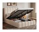 image 1 of Ezysleep Kingsley Boucle Soft Teddy Upholstered Gas Lift Ottoman Bed Frame | Cream | Natural