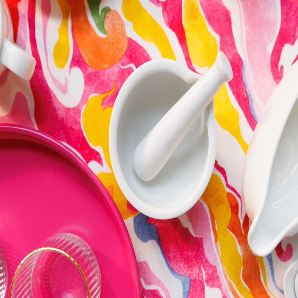 image 1 of Mikasa Pestle Mortar White Porcelain