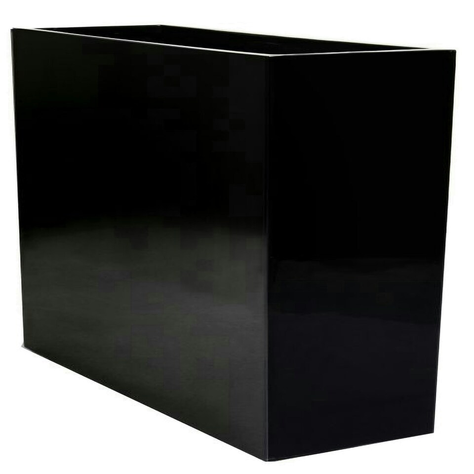 image 1 of Primrose Fibreglass Tall Trough Planter in Matt Black 90cm