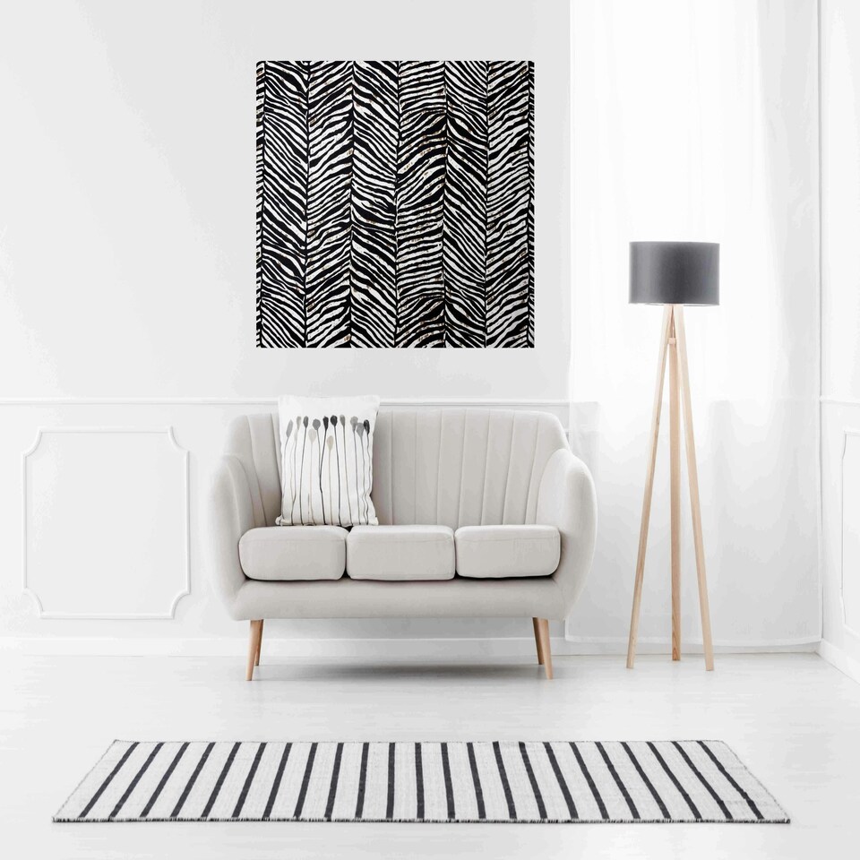 image 1 of Zebra Animal Print (Canvas Print) 46 x 46 x 4cm