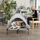 image 8 of PawHut Portable Elevated Dog Bed with Removable Canopy, 92 x 75 x 89 cm Grey | M