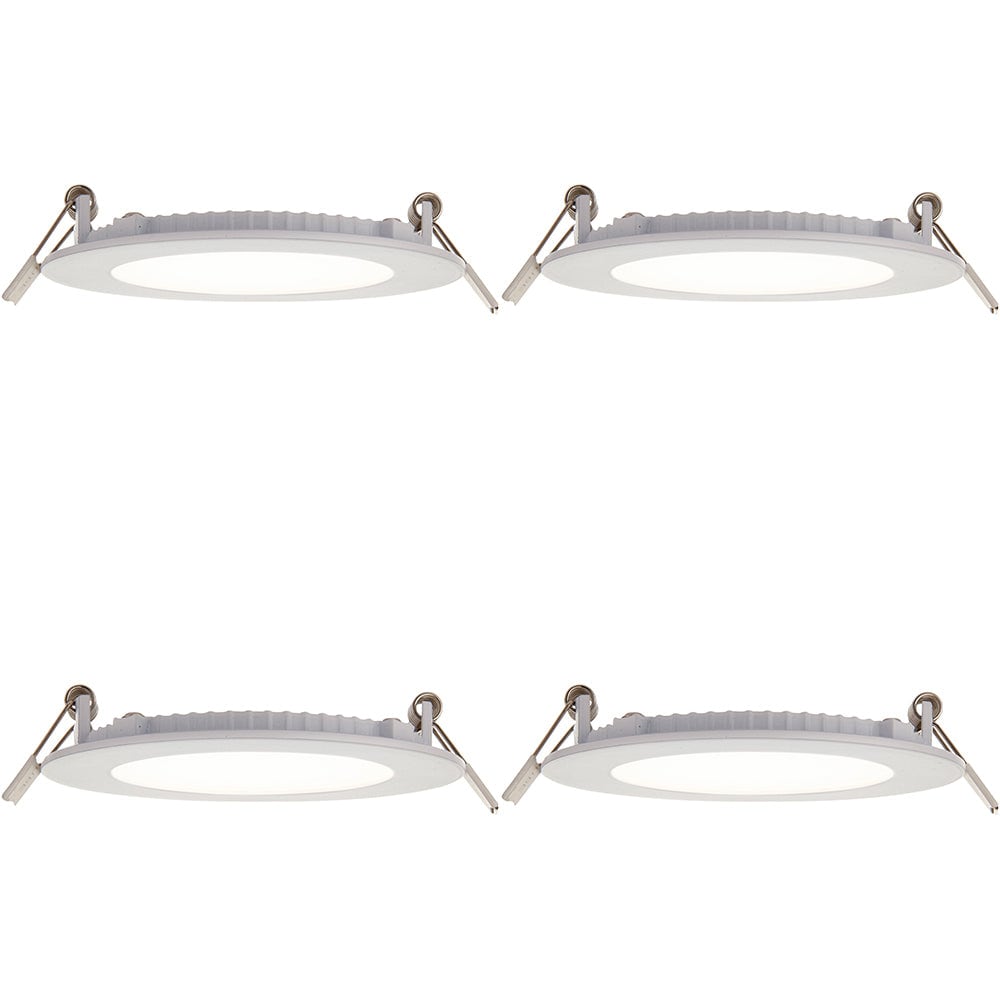 Loops 4 PACK Ultra Slim Recessed Ceiling Downlight - 6W Cool White LED - IP44 Rated