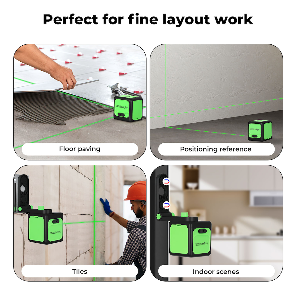 image 1 of Traderight 360 Degree Green Laser Level Self Leveling IP54 Water Resistant Tool