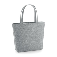 BagBase Felt Shopper/Tote - Grey Melange - One Size | Silver