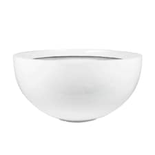 Primrose Gloss White Garden Outdoor Fibreglass High Low Bowl Planter 72cm