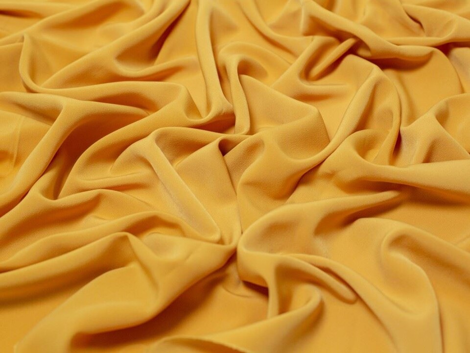 Minerva Core Range Yellow Luxury Smooth Crepe Fabric for Dressmaking, 148cm / 58" Wide - per metre