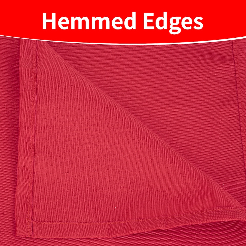 image 1 of 10pcs Red 100% Polyester Table Napkins with Hemmed Edges - 20 Inch