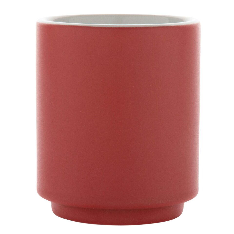 image 1 of XD Collection Stackable Ceramic 180ml Mug - Red/White - One Size