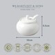 image 5 of Wm Bartleet & Sons Porcelain Bellied Sugar/Jam/Mustard Pot with Spoon, White