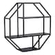 image 1 of Seaford Octagonal Metal Wall Shelf in Black