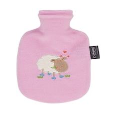 Fashy 0.8 Litre Hot Water Bottle with Animal Fleece Cover