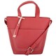 image 1 of Premium Soft Leather Cross Body Shoulder Twin Tote Style Handbag Red | Red