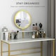 image 5 of HOMCOM Dressing Table Vanity Makeup Desk W/ Faux Marble