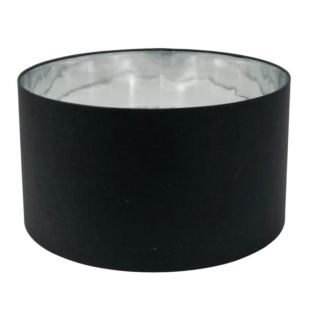 ValueLights Reni Black with Chrome Inner Easy Fit Ceiling Lamp Shade & Bulb | Size: Large