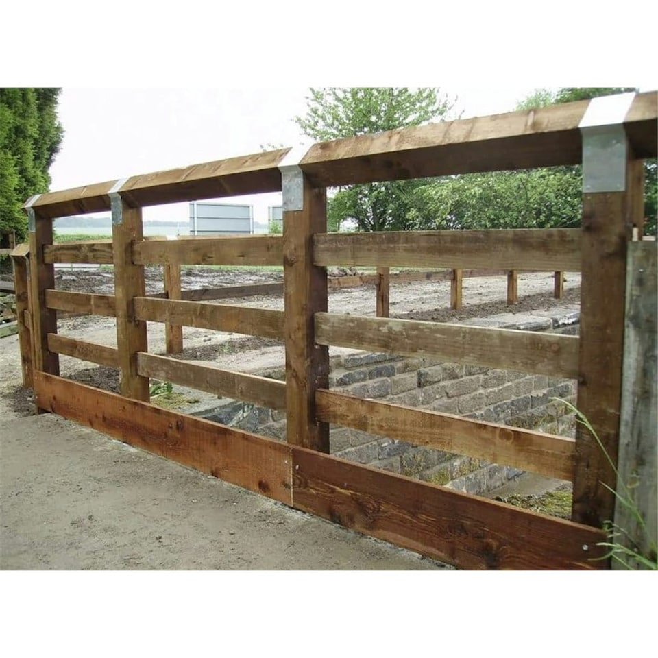 image 1 of PACK OF 10 (Total 10 Units) - 47mm x 100mm (4" x 2") Sawn Timber Carcassing Brown Pressure Treated - 3.6m Length