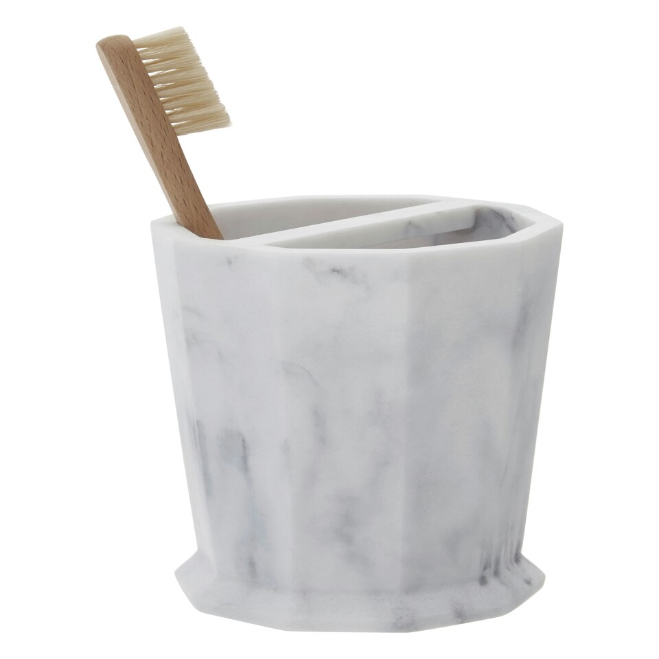 image 1 of Riviera Two Compartment Toothbrush Holder