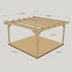 image 3 of Double Garden Pergola and Decking Kit - Wood - L420 x W420 cm - Light Green