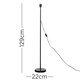image 2 of ValueLights Modern Standard Black Metal Finish Floor Lamp Base Black