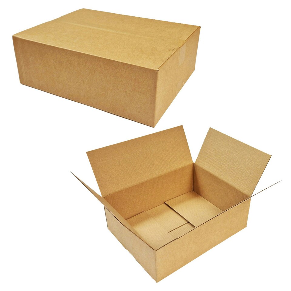 image 1 of 50 x Packing Shipping Mailing Single Wall 350 x 250 x 160mm (Royal Mail Box) Postal Cardboard Boxes Brown