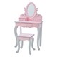 image 1 of Teamson Kids Little Princess Rapunzel Vanity Playset, Pink/Grey