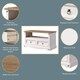 image 2 of Corona Flat Screen TV Unit - Antique Waxed Pine Media Cabinet with Drawers, Shelf, and Traditional Mexican Design | White | White | 1