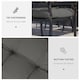 image 5 of Outsunny Set of 4 Outdoor Seat Cushions Water Repellent Seat Pads with Ties | Grey | Charcoal grey | 4