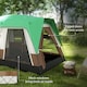 image 4 of Outsunny Camping Tent with 3000mm Waterproof Rainfly & Screen Panels, Green