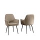 image 1 of Set of 2 Carrara Fabric Dining Chairs - Brown