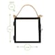 image 3 of Nicola Spring Hanging Metal Photo Frames - 4" x 4" - Black - Pack of 2 - Hanging Picture Frame Display Frame Poster Frame Picture Display Black | S
