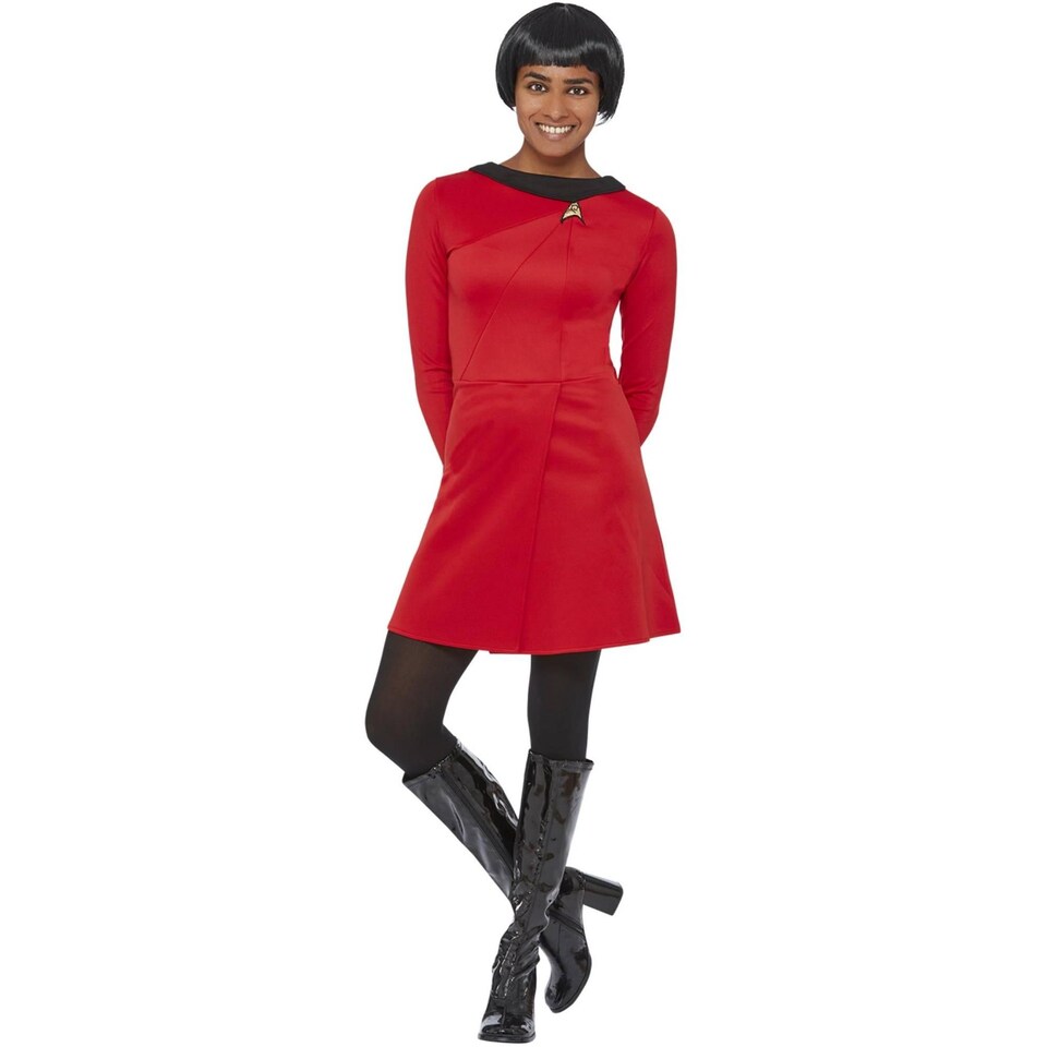 image 1 of Star Trek Womens/Ladies Original Series Operations Uniform Costume Dress | Red | Red | L | 1