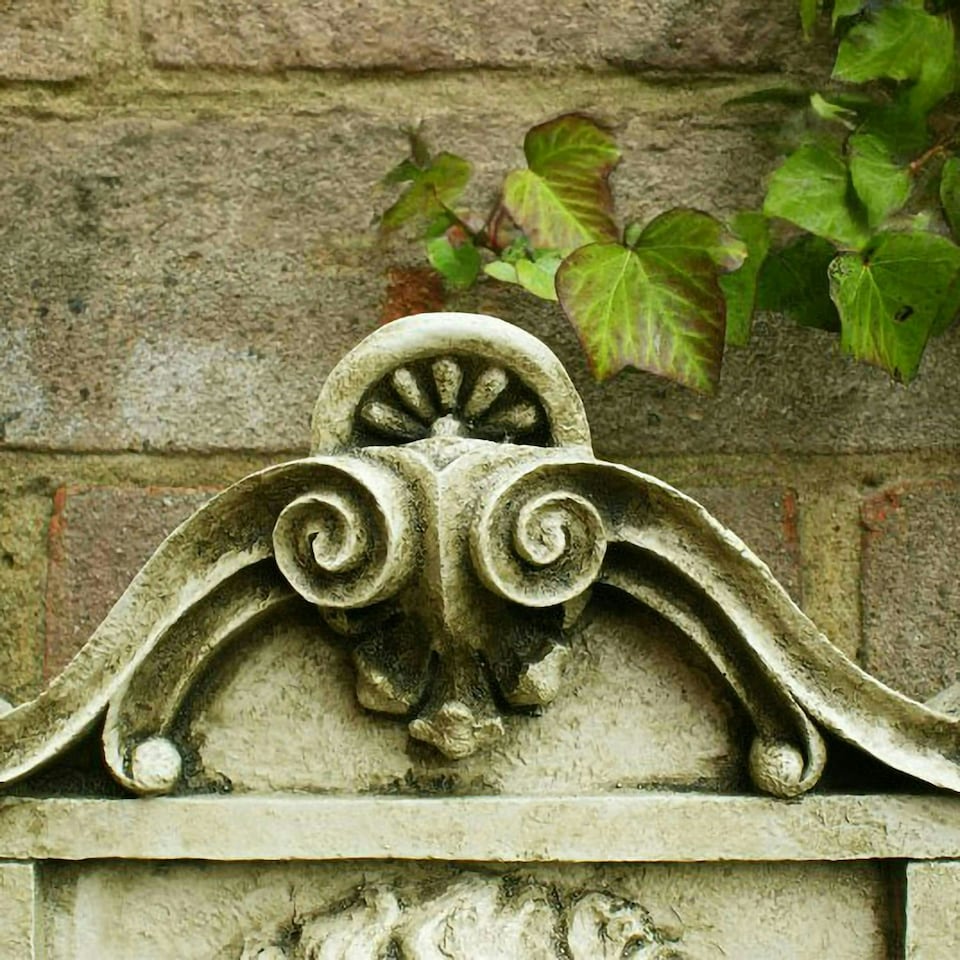 image 1 of Primrose King Lion Head Wall Mounted Antique Effect Water Feature Cream 50cm