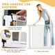 image 3 of PawHut Pressure Fit Safety Gate for Stairs w/ Auto Close 75-82 cm - White