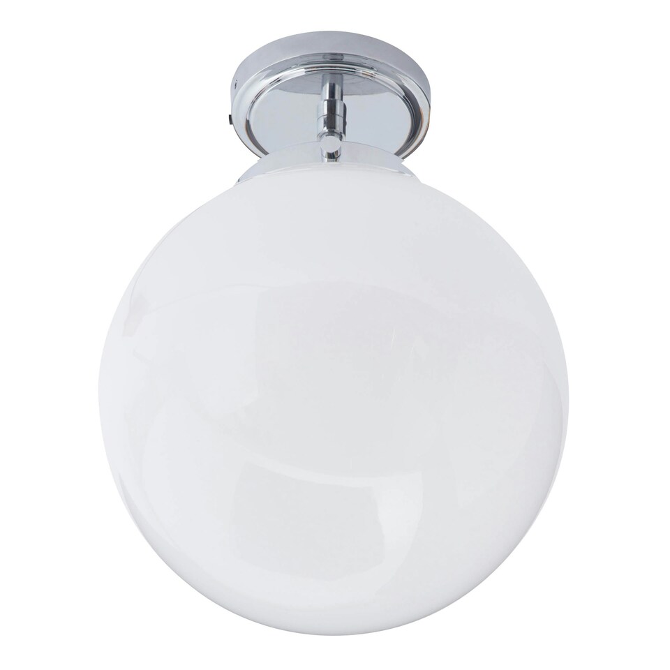 image 1 of BHS Douro 1 Light Bathroom Ceiling Light | Silver | Chrome | 1