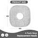 image 2 of 4 x Square Heads Refill Replacement Microfiber Home Cleaner Mopping Head