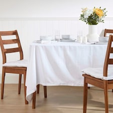 Homescapes White Tablecloth - 178 x 300 cm White