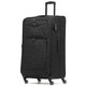 image 1 of Flight Knight Lightweight 4 Wheel 800D Soft Case Quilted Suitcases Anti Crack Cabin & Hold Luggage Options - 100+ Airlines Approved - easyJet, BA & Many More! | Black | Large