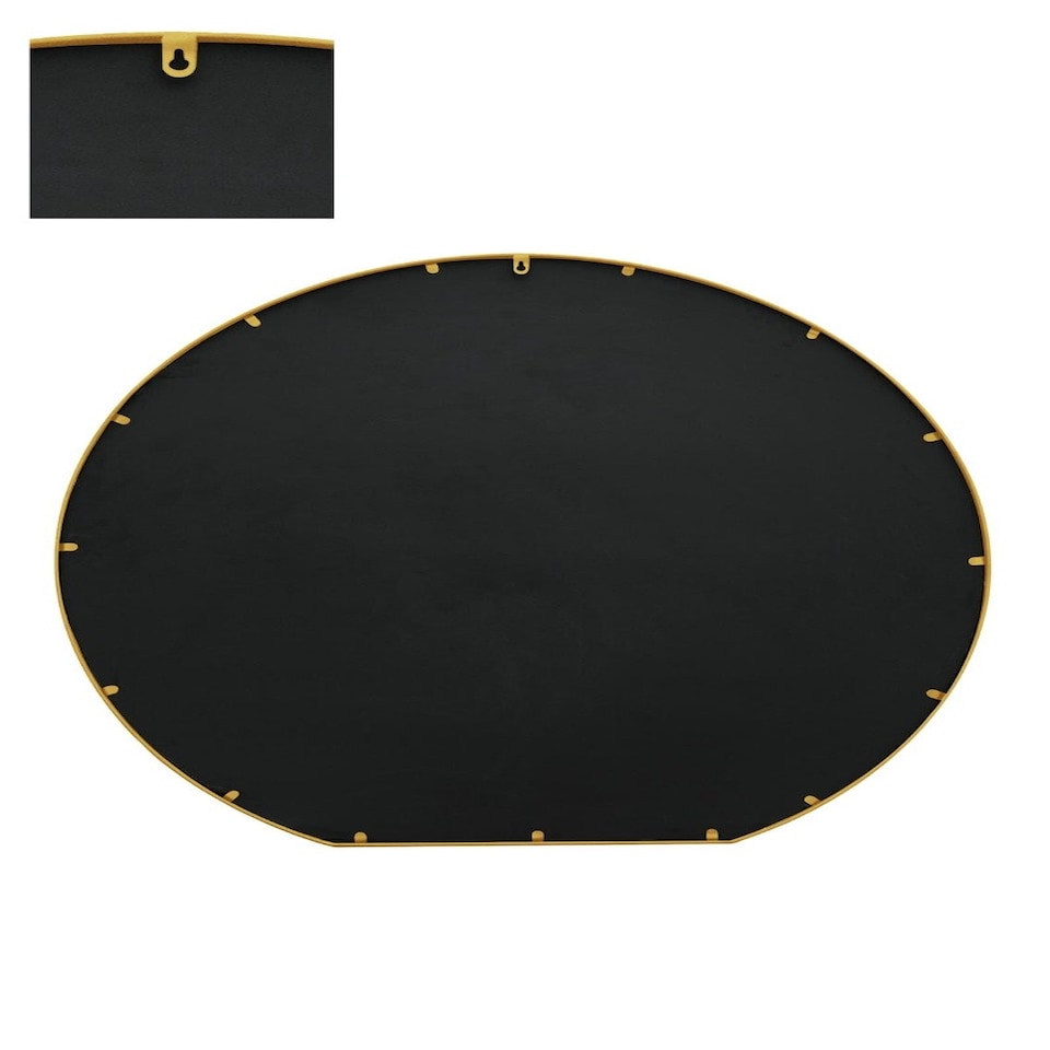image 1 of The Circulus - Gold Framed Flat Bottom Circular Wall Mirror - Perfect for the Mantle! 41" X 39" (105CM X 100CM) Gold