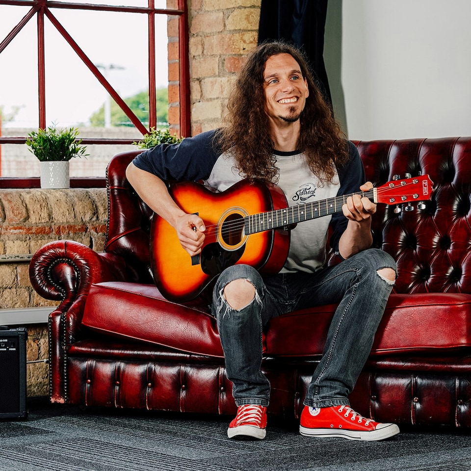 image 1 of 3rd Avenue Full Size Acoustic Guitar Pack | Orange