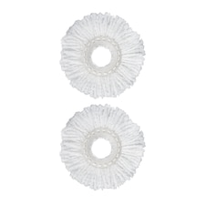 2X Spin Mop Replacement Heads 360 Microfiber Refills for Bucket Home Cleaning