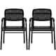 image 7 of Yaheetech 2pcs Office Reception Upholstered Chairs for Home & Office Black Brown