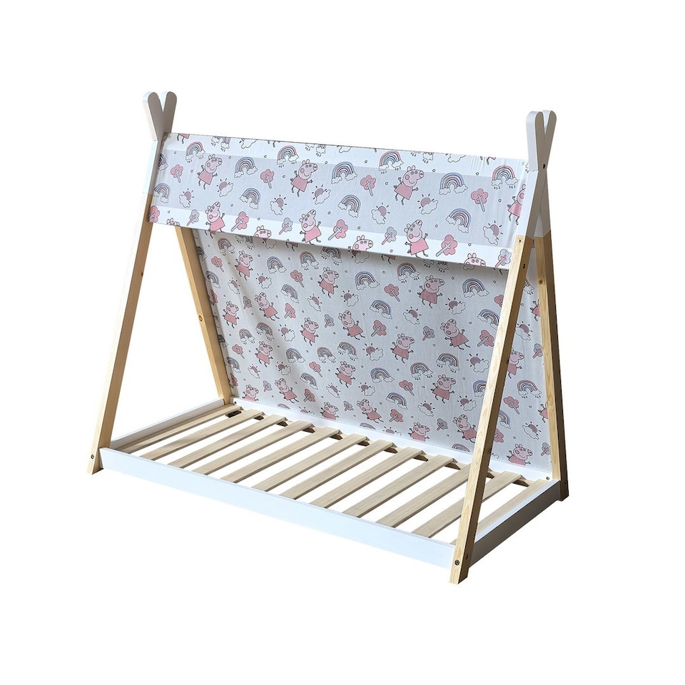 image 1 of Peppa Pig Toddler House Bed - Wood - L144 x W91 x H130 cm - White