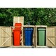 image 1 of Chatburn Triple Wheelie Bin Store - Timber - L97 x W214.2 x H125 cm - Fits 3 x 360L Wheelie Bins Brown