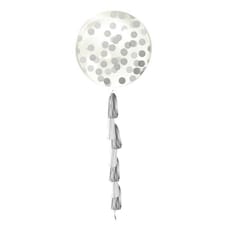 Globos Transparent Confetti Balloon - Clear/Silver - One Size