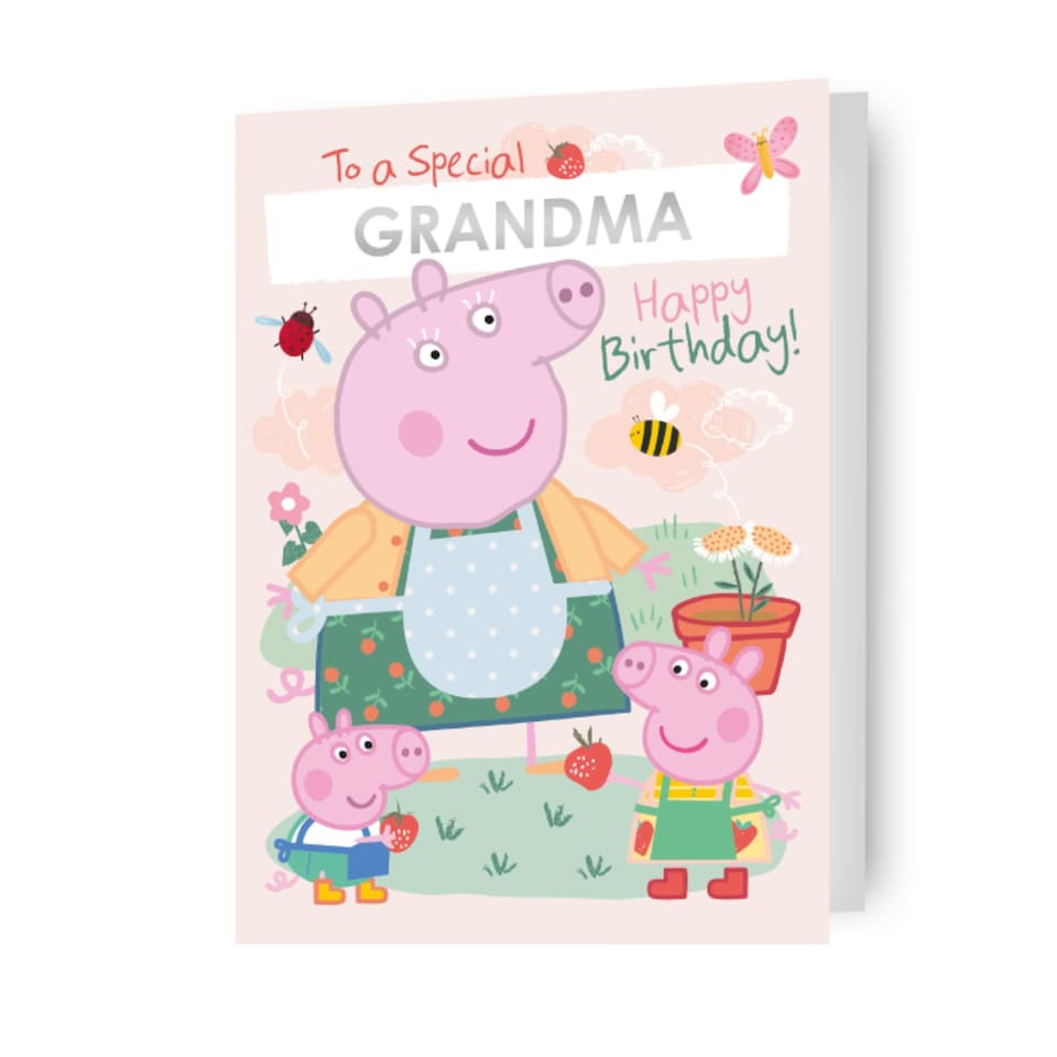 image 1 of Peppa Pig Personalise Birthday Card With Sticker Sheet